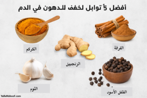 أفضل 5 توابل تساعد في خفض الدهون في الدم